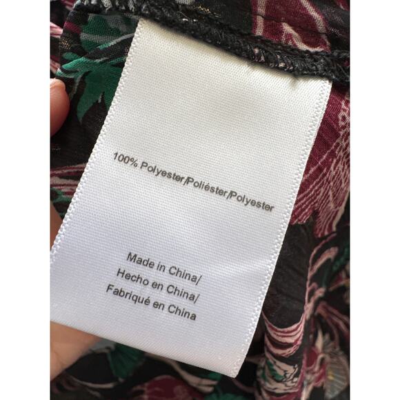 Modcloth Ballerina Floral Long Sleeve Button-Up Shirt Top Metallic Women M NWT - Picture 6 of 8